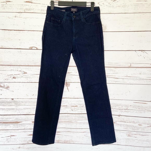 NYDJ 4P Dark Wash Marilyn Straight Lift Tuck Technology Denim Jeans - Picture 3 of 9